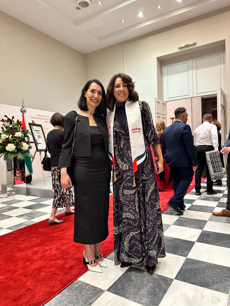 Kleopatra Yousef, Political Analyst - United Arab Emirates Embassy in Athens and Oikonomaki Pinelopi Head of Business Development, Communications & Marketing of Oikonomakis Law Firm